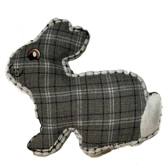 Dog Toss Toy European Home Burlap Bunny Grey White Country Farmhouse Pla… - Picture 1 of 13